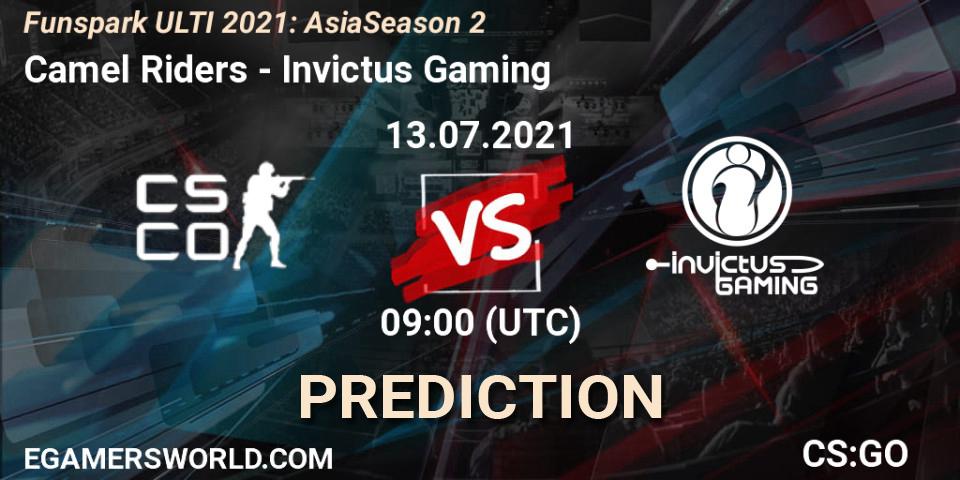 Camel Riders - Invictus Gaming: Maç tahminleri. 13.07.2021 at 10:00, Counter-Strike (CS2), Funspark ULTI 2021: Asia Season 2
