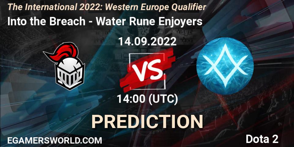 Into the Breach - Water Rune Enjoyers: Maç tahminleri. 14.09.22, Dota 2, The International 2022: Western Europe Qualifier