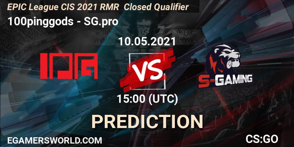 100pinggods - SG.pro: Maç tahminleri. 10.05.2021 at 15:00, Counter-Strike (CS2), EPIC League CIS 2021 RMR Closed Qualifier