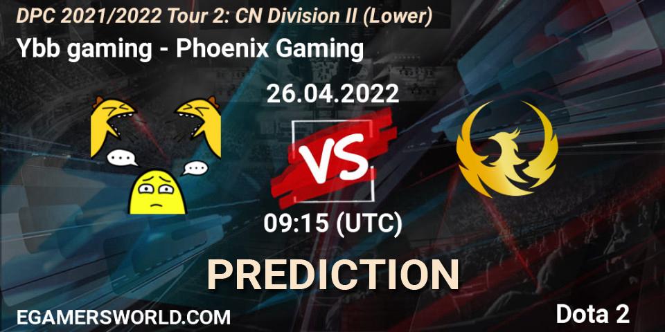 Ybb gaming - Phoenix Gaming: Maç tahminleri. 26.04.2022 at 09:20, Dota 2, DPC 2021/2022 Tour 2: CN Division II (Lower)