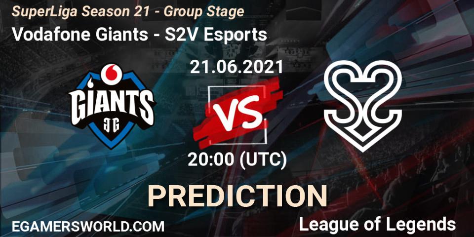 Vodafone Giants - S2V Esports: Maç tahminleri. 21.06.2021 at 18:00, LoL, SuperLiga Season 21 - Group Stage 