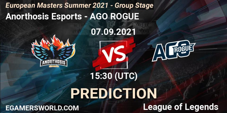 Anorthosis Esports - AGO ROGUE: Maç tahminleri. 07.09.2021 at 15:30, LoL, European Masters Summer 2021 - Group Stage