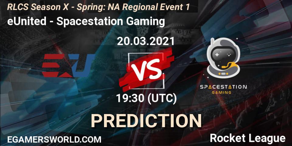 eUnited - Spacestation Gaming: Maç tahminleri. 20.03.2021 at 18:55, Rocket League, RLCS Season X - Spring: NA Regional Event 1