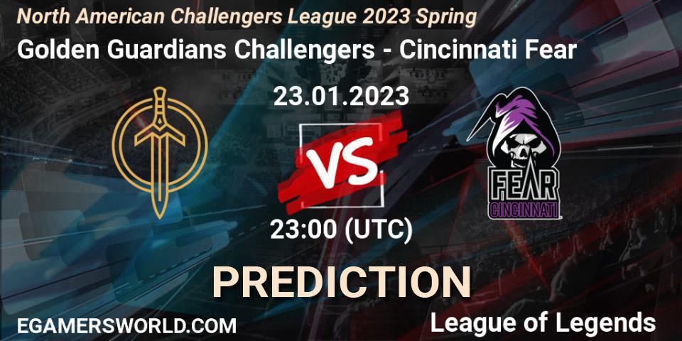 Golden Guardians Challengers - Cincinnati Fear: Maç tahminleri. 23.01.2023 at 23:00, LoL, NACL 2023 Spring - Group Stage
