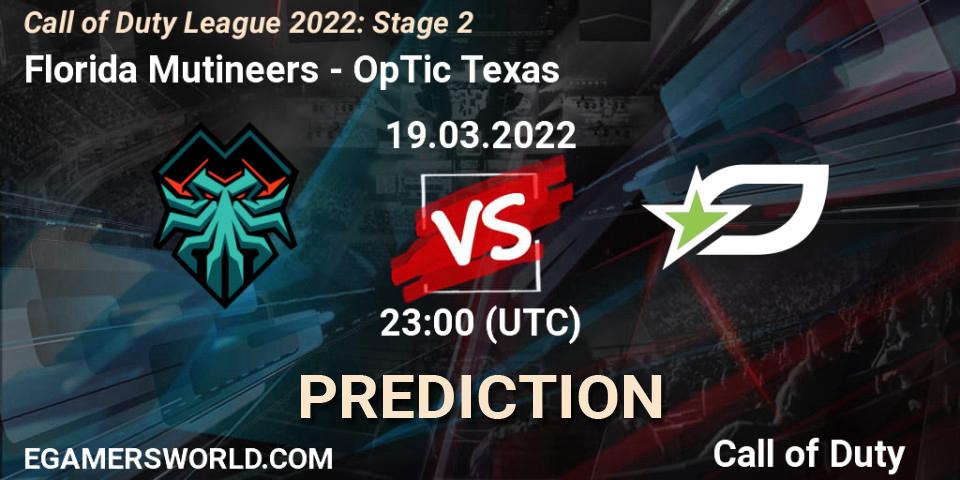 Florida Mutineers - OpTic Texas: Maç tahminleri. 19.03.22, Call of Duty, Call of Duty League 2022: Stage 2