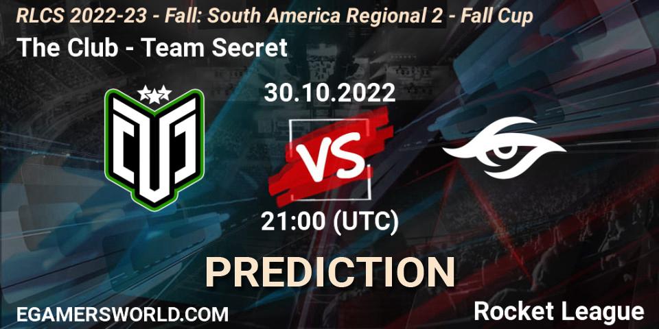 The Club - Team Secret: Maç tahminleri. 30.10.2022 at 21:00, Rocket League, RLCS 2022-23 - Fall: South America Regional 2 - Fall Cup