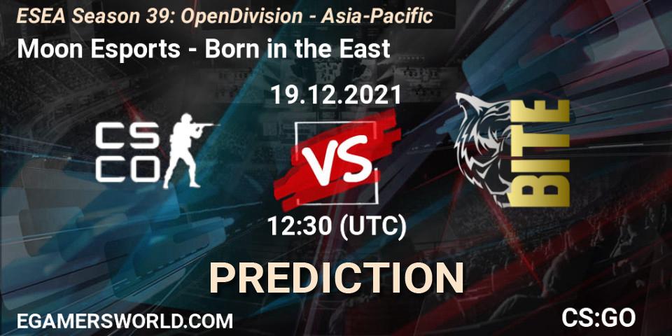 Moon Esports - Born in the East: Maç tahminleri. 19.12.2021 at 12:30, Counter-Strike (CS2), ESEA Season 39: Open Division - Asia-Pacific