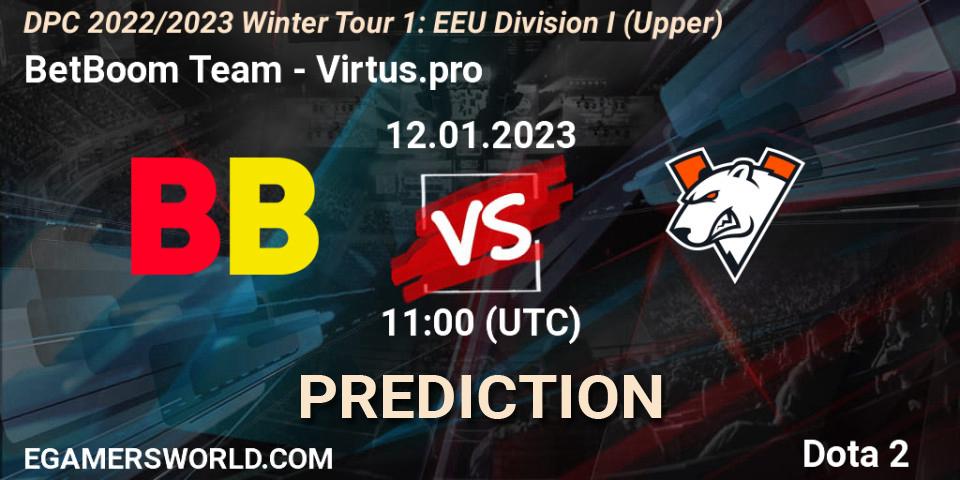 BetBoom Team - Virtus.pro: Maç tahminleri. 12.01.23, Dota 2, DPC 2022/2023 Winter Tour 1: EEU Division I (Upper)