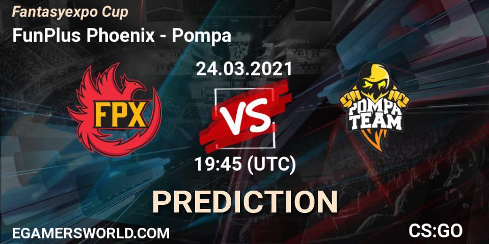 FunPlus Phoenix - Pompa: Maç tahminleri. 24.03.2021 at 19:45, Counter-Strike (CS2), Fantasyexpo Cup Spring 2021