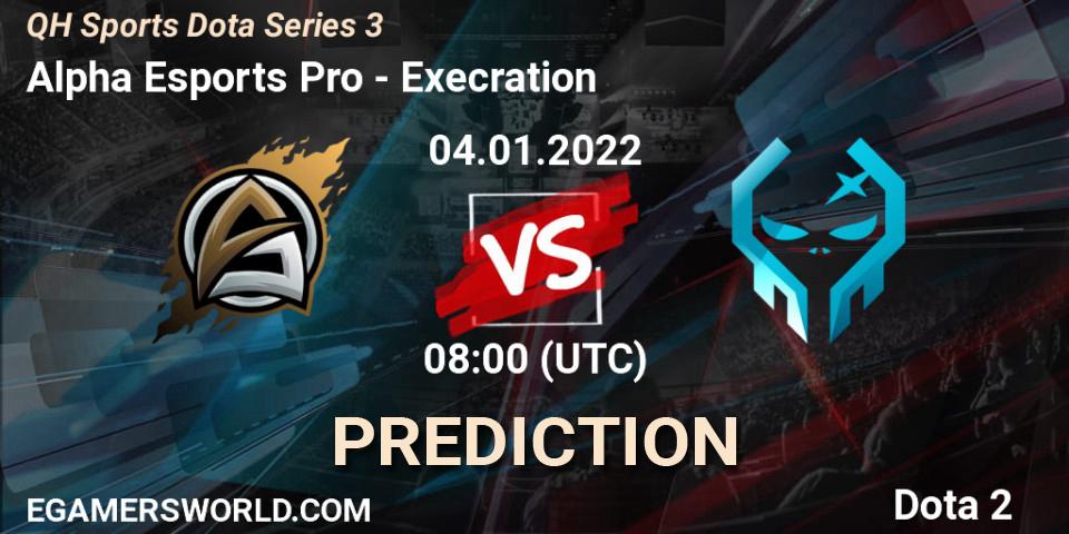 Alpha Esports Pro - Execration: Maç tahminleri. 04.01.2022 at 08:15, Dota 2, QH Sports Dota Series 3