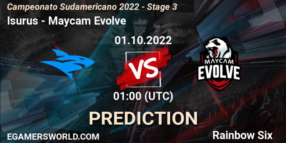 Isurus - Maycam Evolve: Maç tahminleri. 01.10.2022 at 01:00, Rainbow Six, Campeonato Sudamericano 2022 - Stage 3