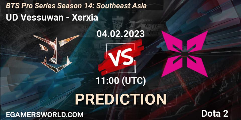 UD Vessuwan - Xerxia: Maç tahminleri. 04.02.23, Dota 2, BTS Pro Series Season 14: Southeast Asia