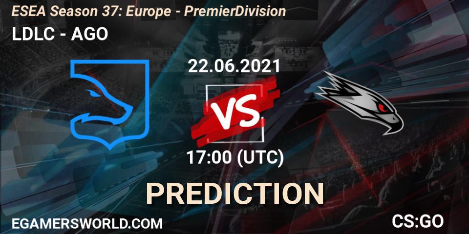 LDLC - AGO: Maç tahminleri. 22.06.2021 at 17:00, Counter-Strike (CS2), ESEA Season 37: Europe - Premier Division
