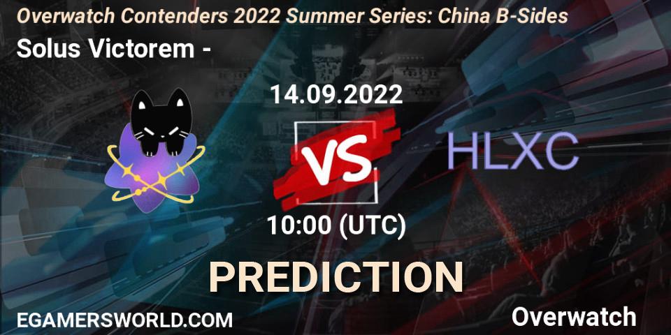 Solus Victorem - 荷兰小车: Maç tahminleri. 14.09.2022 at 10:00, Overwatch, Overwatch Contenders 2022 Summer Series: China B-Sides