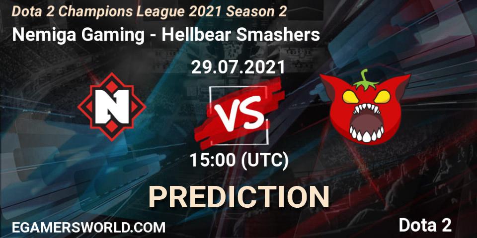 Nemiga Gaming - Hellbear Smashers: Maç tahminleri. 29.07.2021 at 15:01, Dota 2, Dota 2 Champions League 2021 Season 2