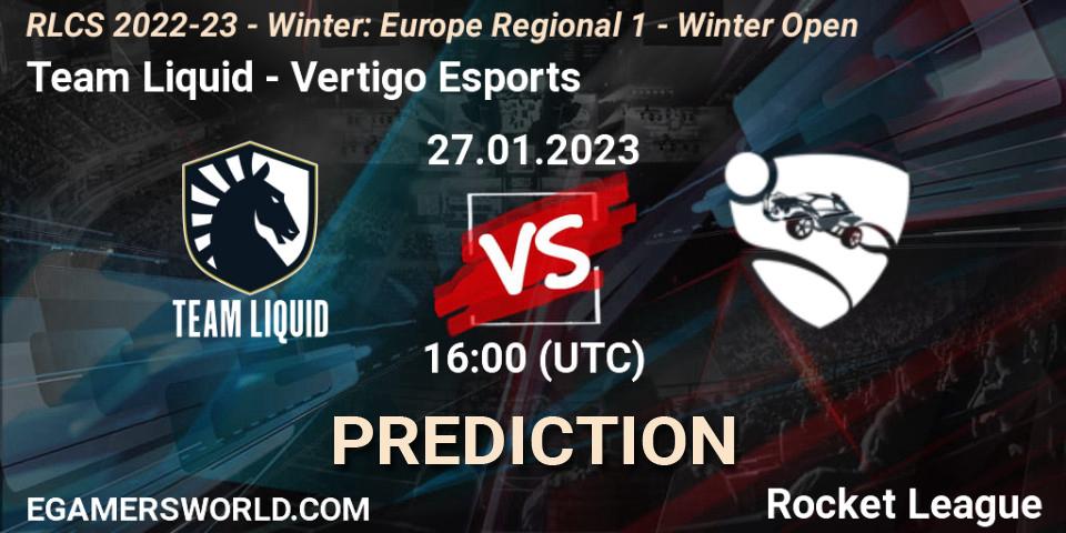 Team Liquid - Vertigo Esports: Maç tahminleri. 27.01.2023 at 16:00, Rocket League, RLCS 2022-23 - Winter: Europe Regional 1 - Winter Open