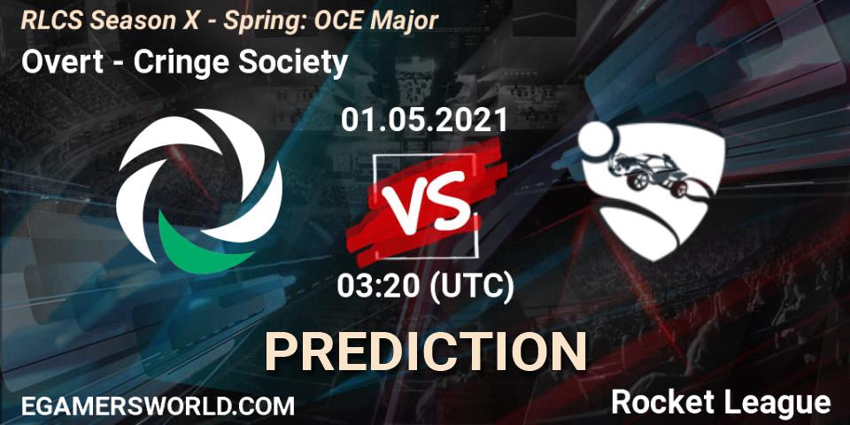 Overt - Cringe Society: Maç tahminleri. 01.05.2021 at 03:10, Rocket League, RLCS Season X - Spring: OCE Major