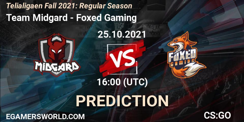 Team Midgard - Foxed Gaming: Maç tahminleri. 25.10.2021 at 16:00, Counter-Strike (CS2), Telialigaen Fall 2021: Regular Season