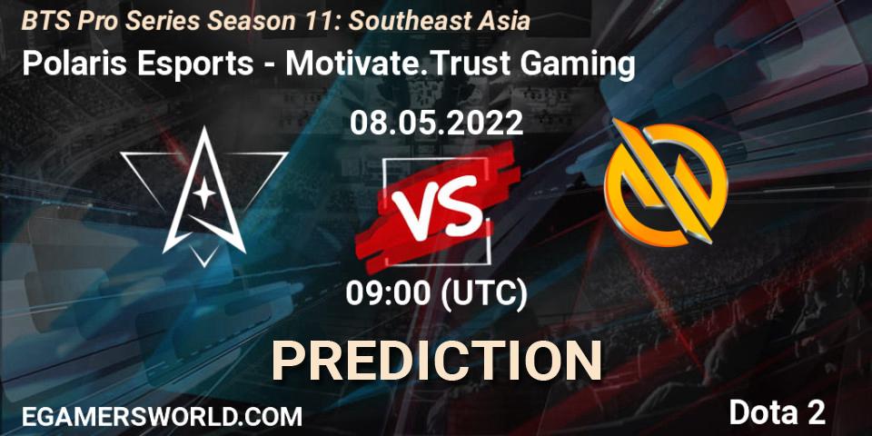 Polaris Esports - Motivate.Trust Gaming: Maç tahminleri. 08.05.2022 at 09:01, Dota 2, BTS Pro Series Season 11: Southeast Asia