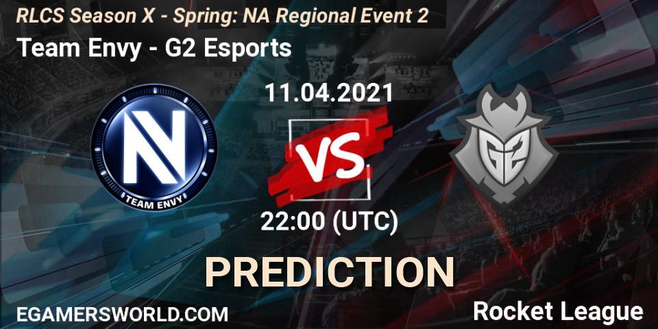Team Envy - G2 Esports: Maç tahminleri. 11.04.2021 at 21:55, Rocket League, RLCS Season X - Spring: NA Regional Event 2