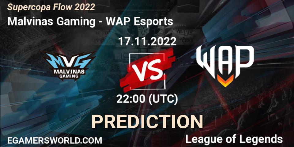 Malvinas Gaming - WAP Esports: Maç tahminleri. 17.11.2022 at 22:00, LoL, Supercopa Flow 2022