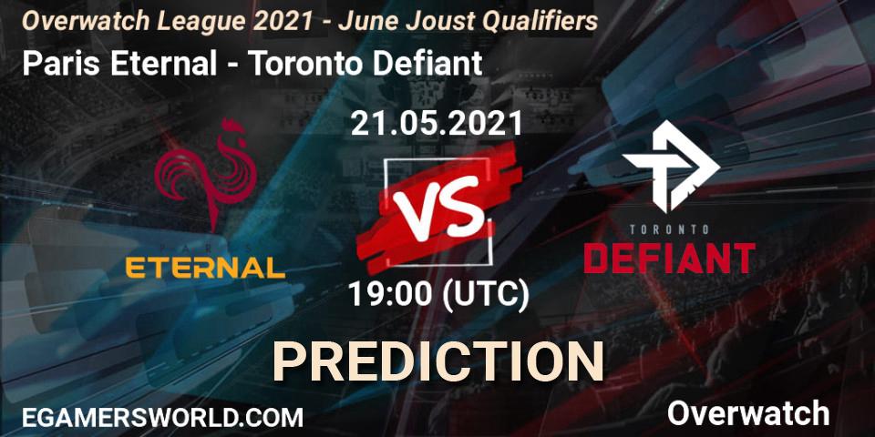 Paris Eternal - Toronto Defiant: Maç tahminleri. 21.05.2021 at 19:00, Overwatch, Overwatch League 2021 - June Joust Qualifiers