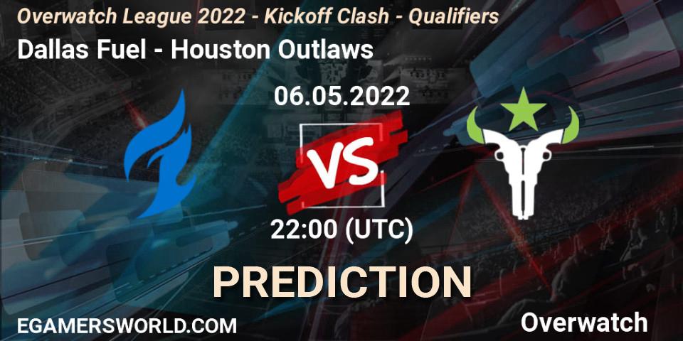 Dallas Fuel - Houston Outlaws: Maç tahminleri. 07.05.22, Overwatch, Overwatch League 2022 - Kickoff Clash - Qualifiers