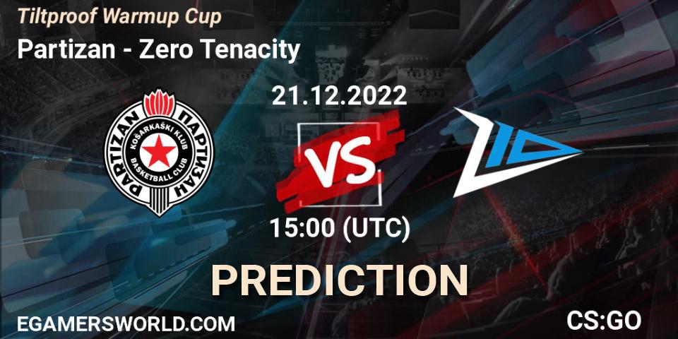 Partizan - Zero Tenacity: Maç tahminleri. 21.12.2022 at 15:00, Counter-Strike (CS2), Tiltproof Warmup Cup