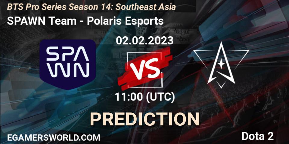 SPAWN Team - Polaris Esports: Maç tahminleri. 02.02.23, Dota 2, BTS Pro Series Season 14: Southeast Asia