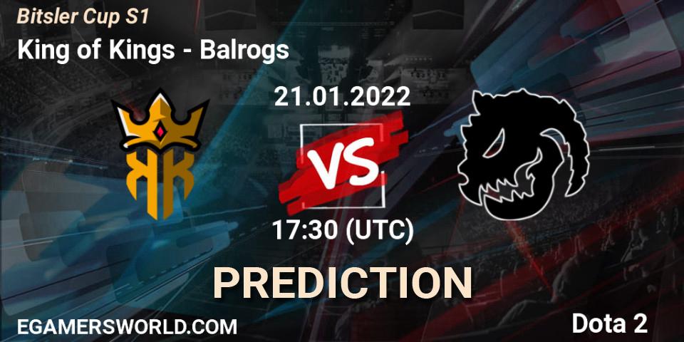King of Kings - Balrogs: Maç tahminleri. 24.01.2022 at 21:09, Dota 2, Bitsler Cup S1