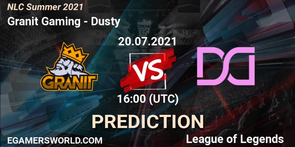Granit Gaming - Dusty: Maç tahminleri. 20.07.2021 at 16:00, LoL, NLC Summer 2021