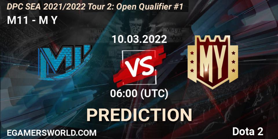 M11 - M Y: Maç tahminleri. 10.03.2022 at 06:10, Dota 2, DPC SEA 2021/2022 Tour 2: Open Qualifier #1