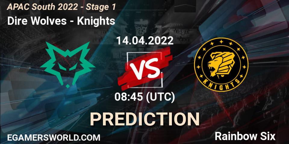Dire Wolves - Knights: Maç tahminleri. 14.04.2022 at 08:45, Rainbow Six, APAC South 2022 - Stage 1