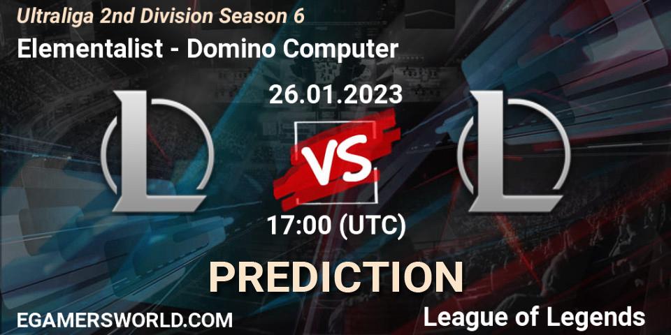 Elementalist - Domino Computer: Maç tahminleri. 26.01.2023 at 17:00, LoL, Ultraliga 2nd Division Season 6