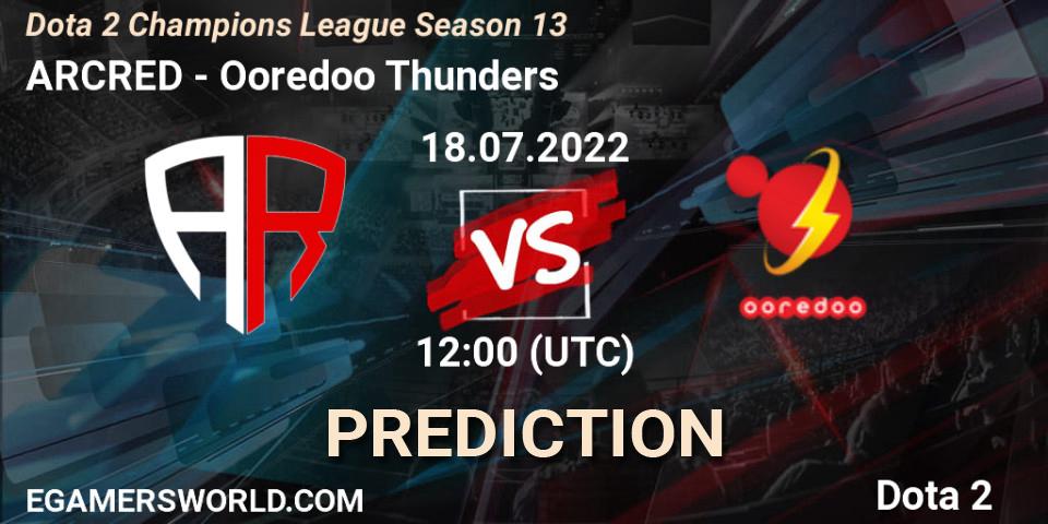 ARCRED - Ooredoo Thunders: Maç tahminleri. 18.07.2022 at 12:00, Dota 2, Dota 2 Champions League Season 13