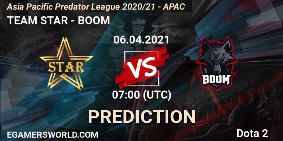 TEAM STAR - BOOM: Maç tahminleri. 06.04.2021 at 06:33, Dota 2, Asia Pacific Predator League 2020/21 - APAC