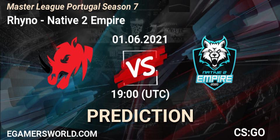 Rhyno - Native 2 Empire: Maç tahminleri. 01.06.2021 at 19:20, Counter-Strike (CS2), Master League Portugal Season 7
