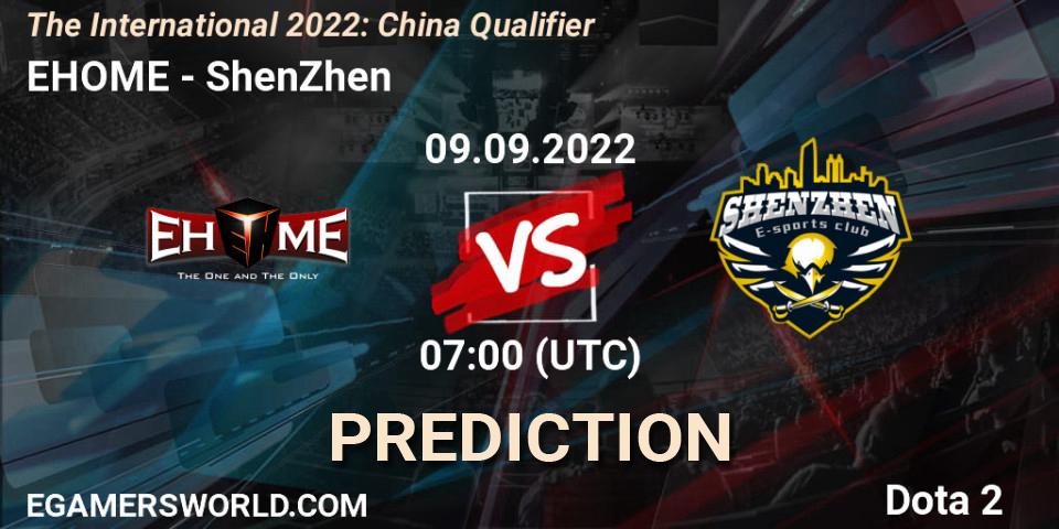 EHOME - ShenZhen: Maç tahminleri. 09.09.22, Dota 2, The International 2022: China Qualifier