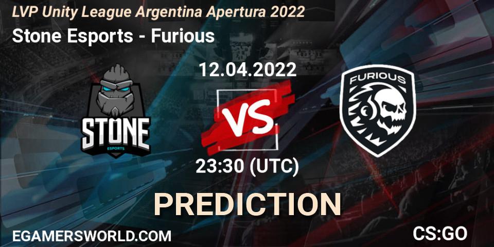 Stone Esports - Furious: Maç tahminleri. 12.04.2022 at 23:30, Counter-Strike (CS2), LVP Unity League Argentina Apertura 2022