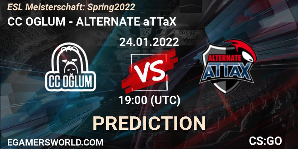 CC OGLUM - ALTERNATE aTTaX: Maç tahminleri. 24.01.2022 at 19:00, Counter-Strike (CS2), ESL Meisterschaft: Spring 2022