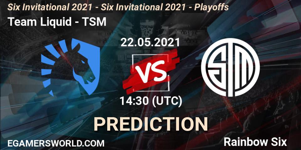 Team Liquid - TSM: Maç tahminleri. 22.05.2021 at 14:30, Rainbow Six, Six Invitational 2021 - Six Invitational 2021 - Playoffs