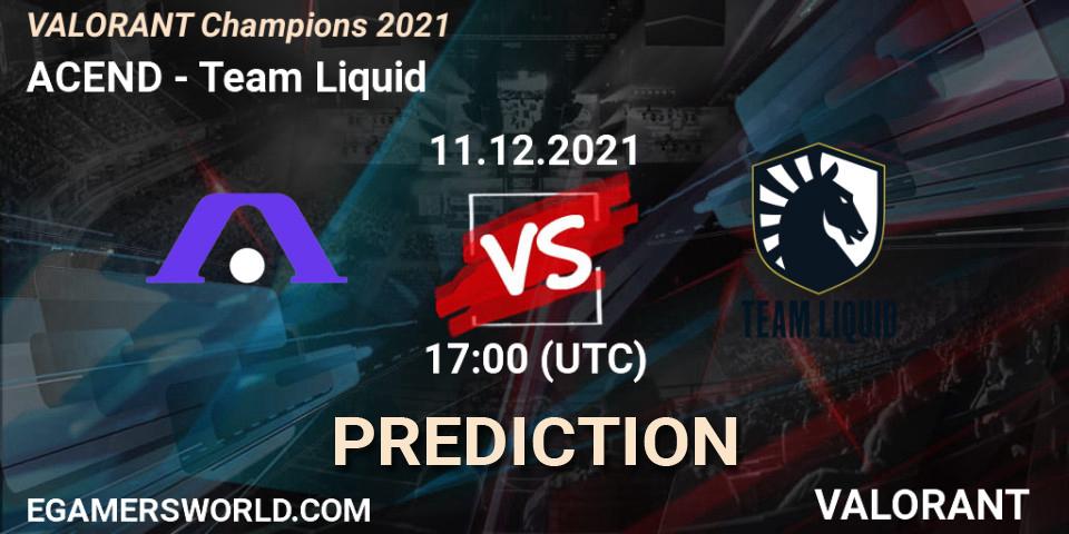 ACEND - Team Liquid: Maç tahminleri. 11.12.21, VALORANT, VALORANT Champions 2021