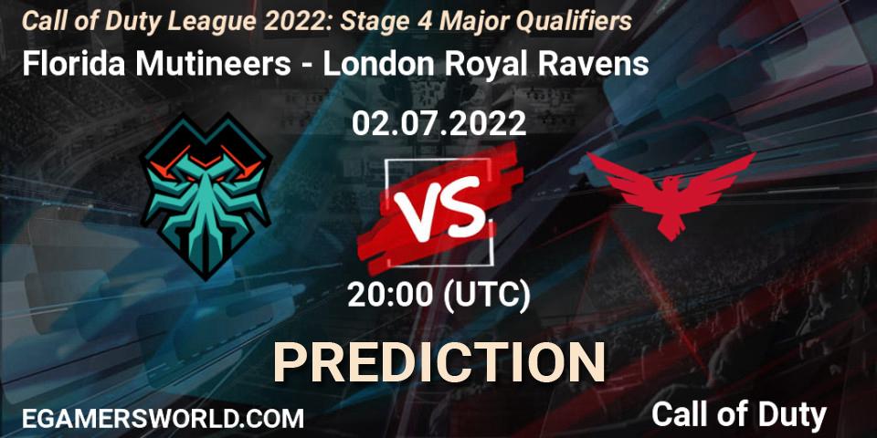 Florida Mutineers - London Royal Ravens: Maç tahminleri. 02.07.2022 at 19:00, Call of Duty, Call of Duty League 2022: Stage 4