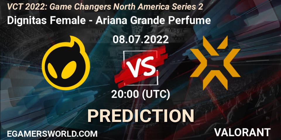 Dignitas Female - Ariana Grande Perfume: Maç tahminleri. 08.07.2022 at 20:15, VALORANT, VCT 2022: Game Changers North America Series 2