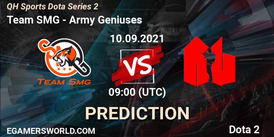 Team SMG - Army Geniuses: Maç tahminleri. 10.09.21, Dota 2, QH Sports Dota Series 2