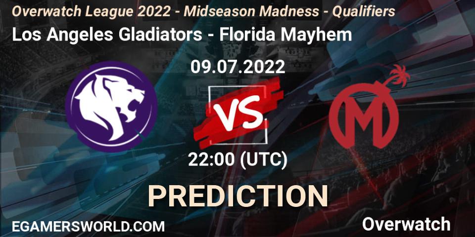 Los Angeles Gladiators - Florida Mayhem: Maç tahminleri. 09.07.2022 at 22:45, Overwatch, Overwatch League 2022 - Midseason Madness - Qualifiers