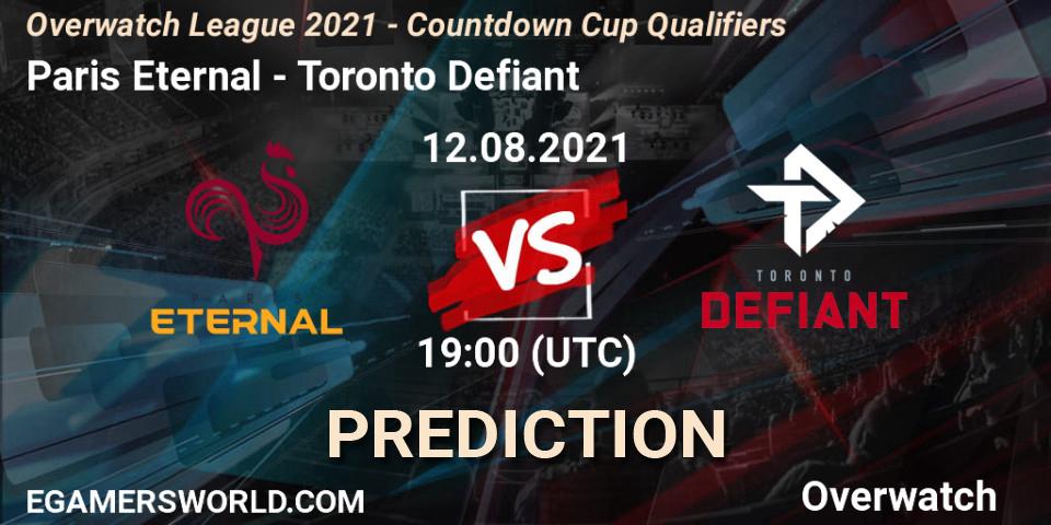 Paris Eternal - Toronto Defiant: Maç tahminleri. 12.08.2021 at 19:00, Overwatch, Overwatch League 2021 - Countdown Cup Qualifiers