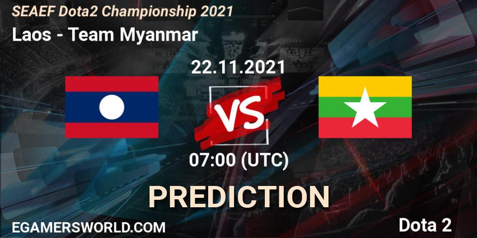 Laos - Team Myanmar: Maç tahminleri. 22.11.2021 at 07:02, Dota 2, SEAEF Dota2 Championship 2021