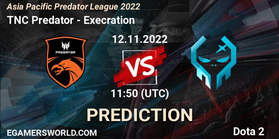 TNC Predator - Execration: Maç tahminleri. 12.11.22, Dota 2, Asia Pacific Predator League 2022