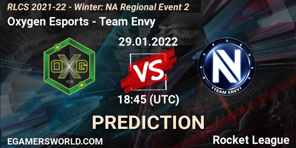Oxygen Esports - Team Envy: Maç tahminleri. 29.01.2022 at 18:45, Rocket League, RLCS 2021-22 - Winter: NA Regional Event 2